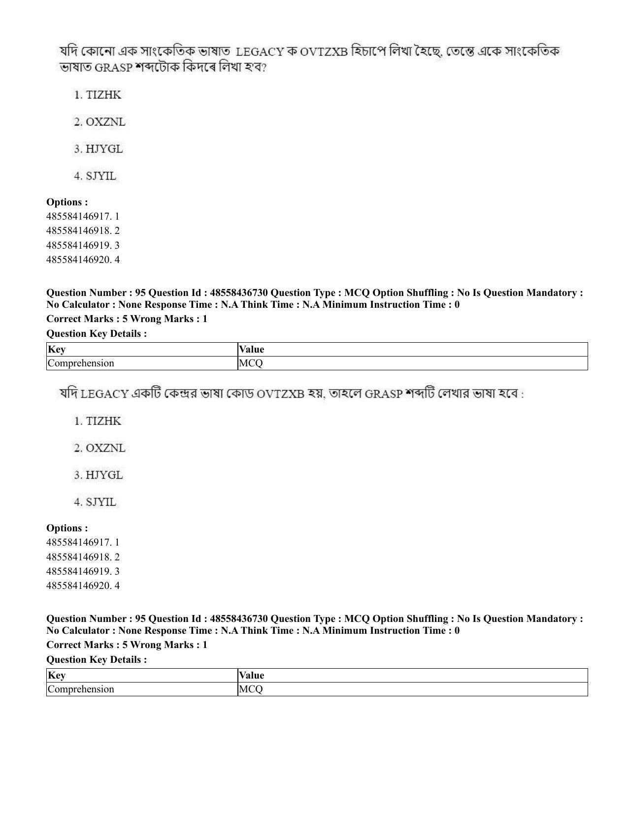 CUET 2023 International Shift 1 Question Papers - 22 June 2023 - Page 343