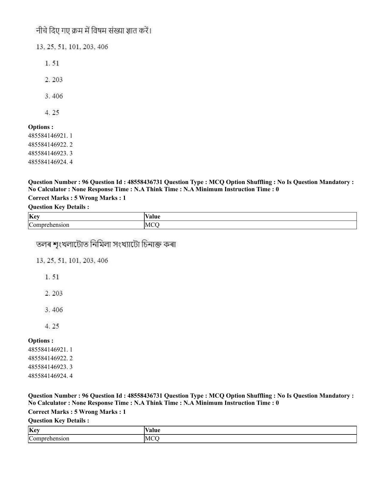CUET 2023 International Shift 1 Question Papers - 22 June 2023 - Page 349