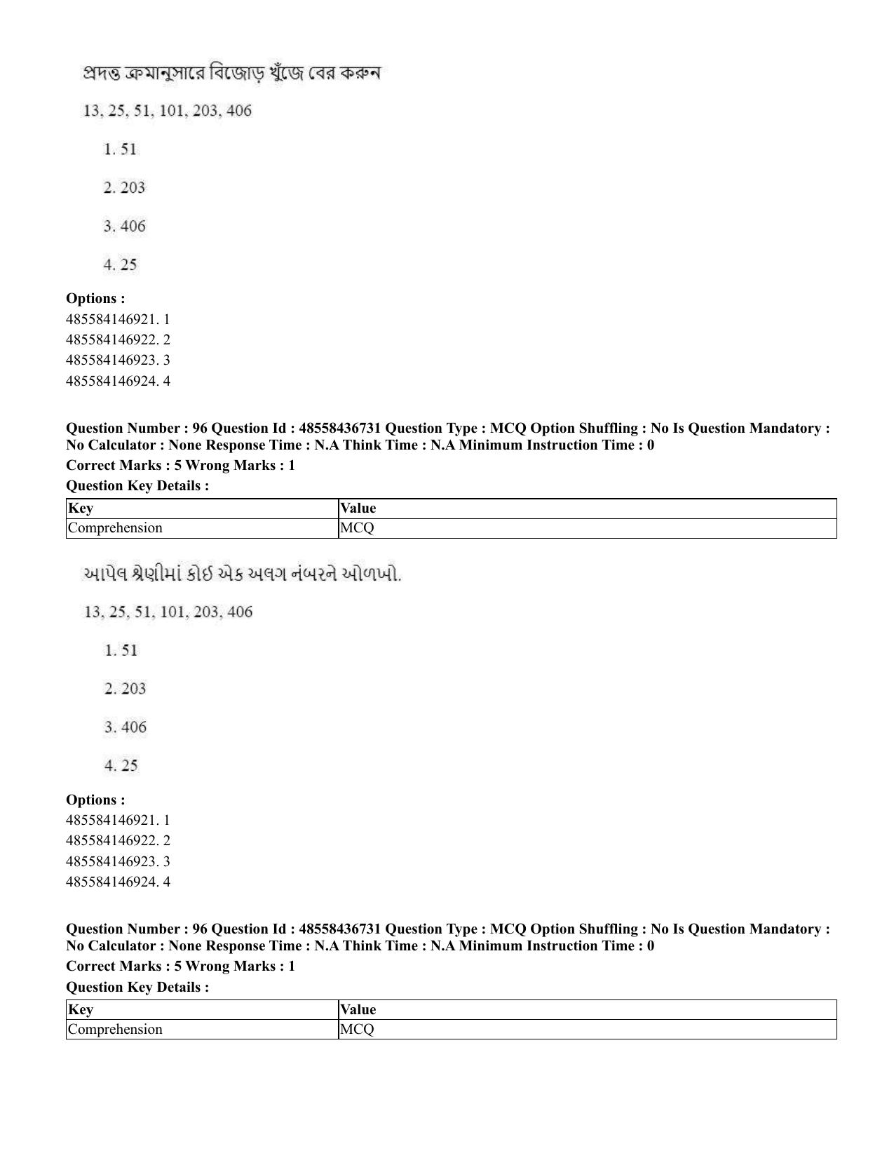 CUET 2023 International Shift 1 Question Papers - 22 June 2023 - Page 350