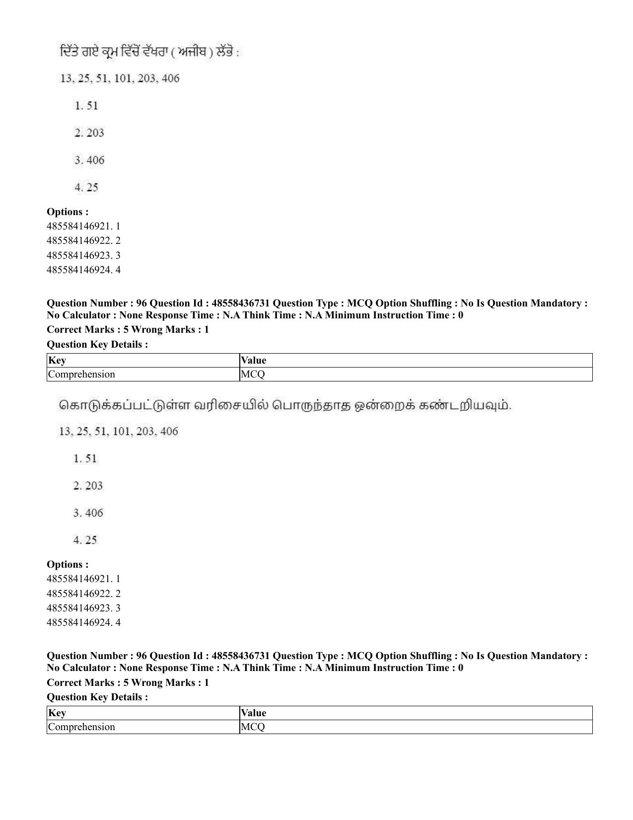 CUET 2023 International Shift 1 Question Papers - 22 June 2023 - Page 353