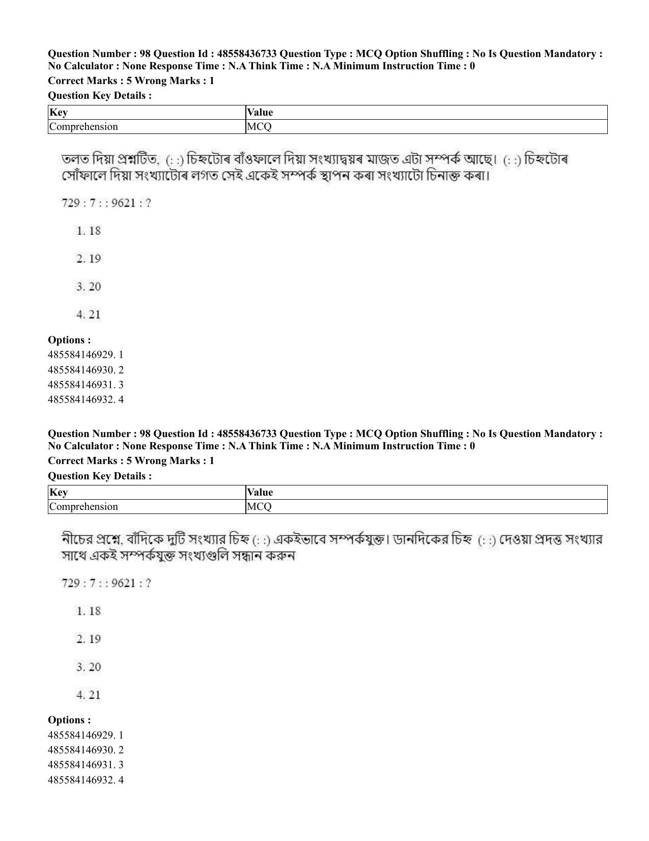 CUET 2023 International Shift 1 Question Papers - 22 June 2023 - Page 363
