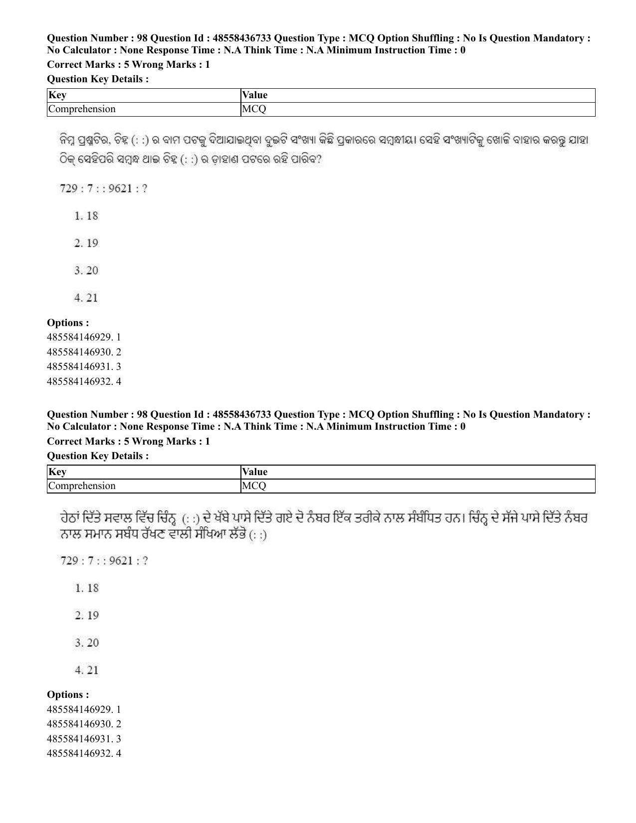 CUET 2023 International Shift 1 Question Papers - 22 June 2023 - Page 366