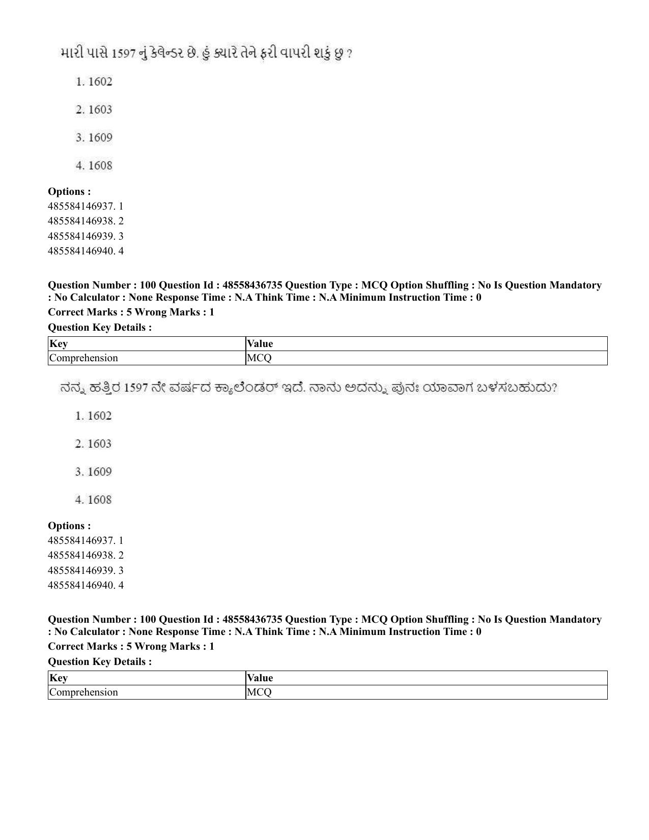 CUET 2023 International Shift 1 Question Papers - 22 June 2023 - Page 377