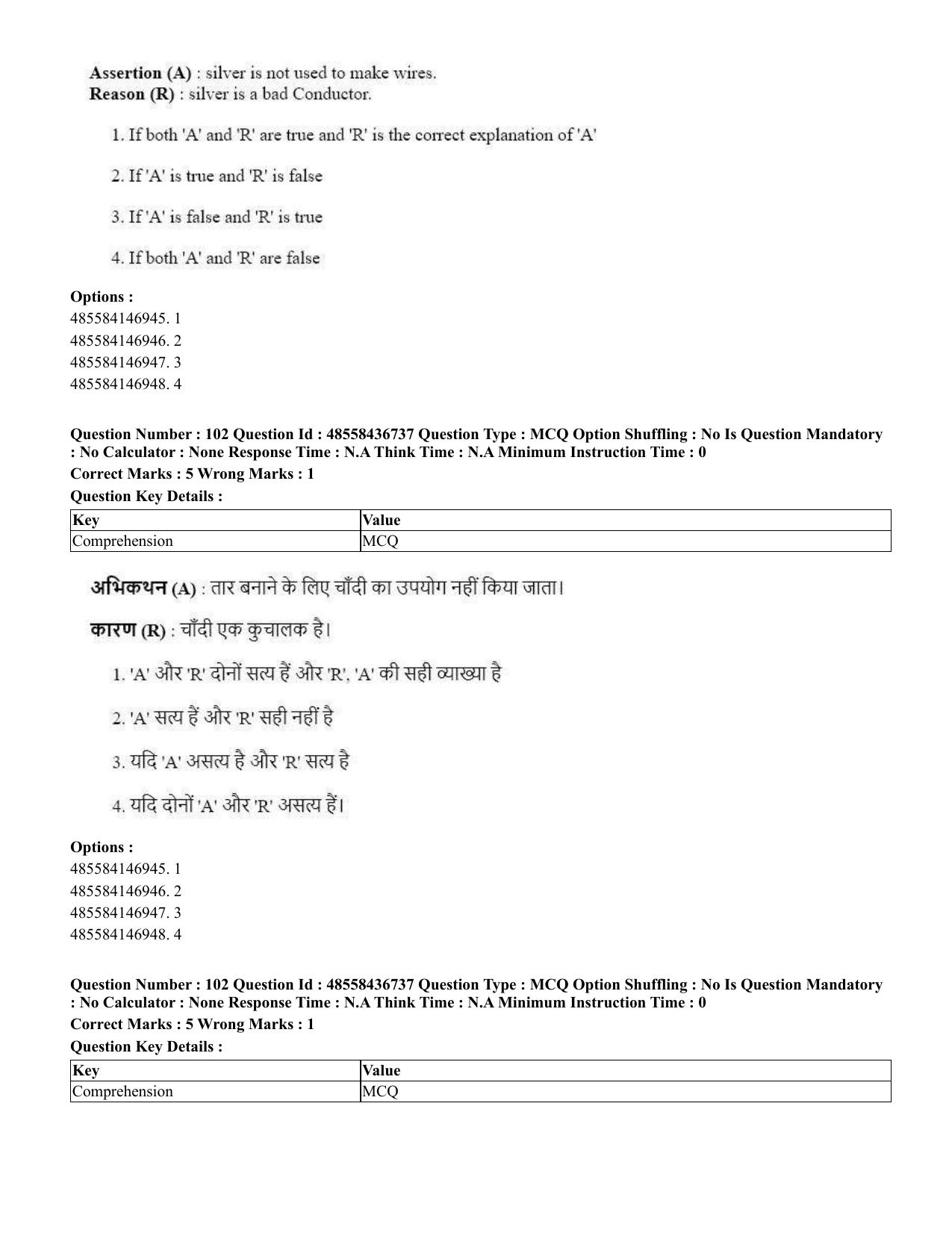 CUET 2023 International Shift 1 Question Papers - 22 June 2023 - Page 388