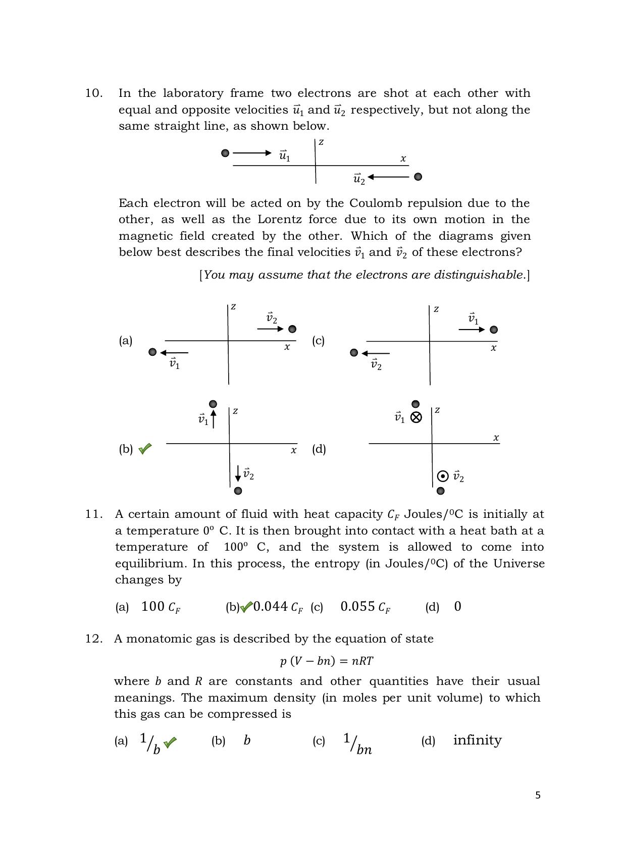 TIFR GS 2013 Physics Y Question Paper - Page 6