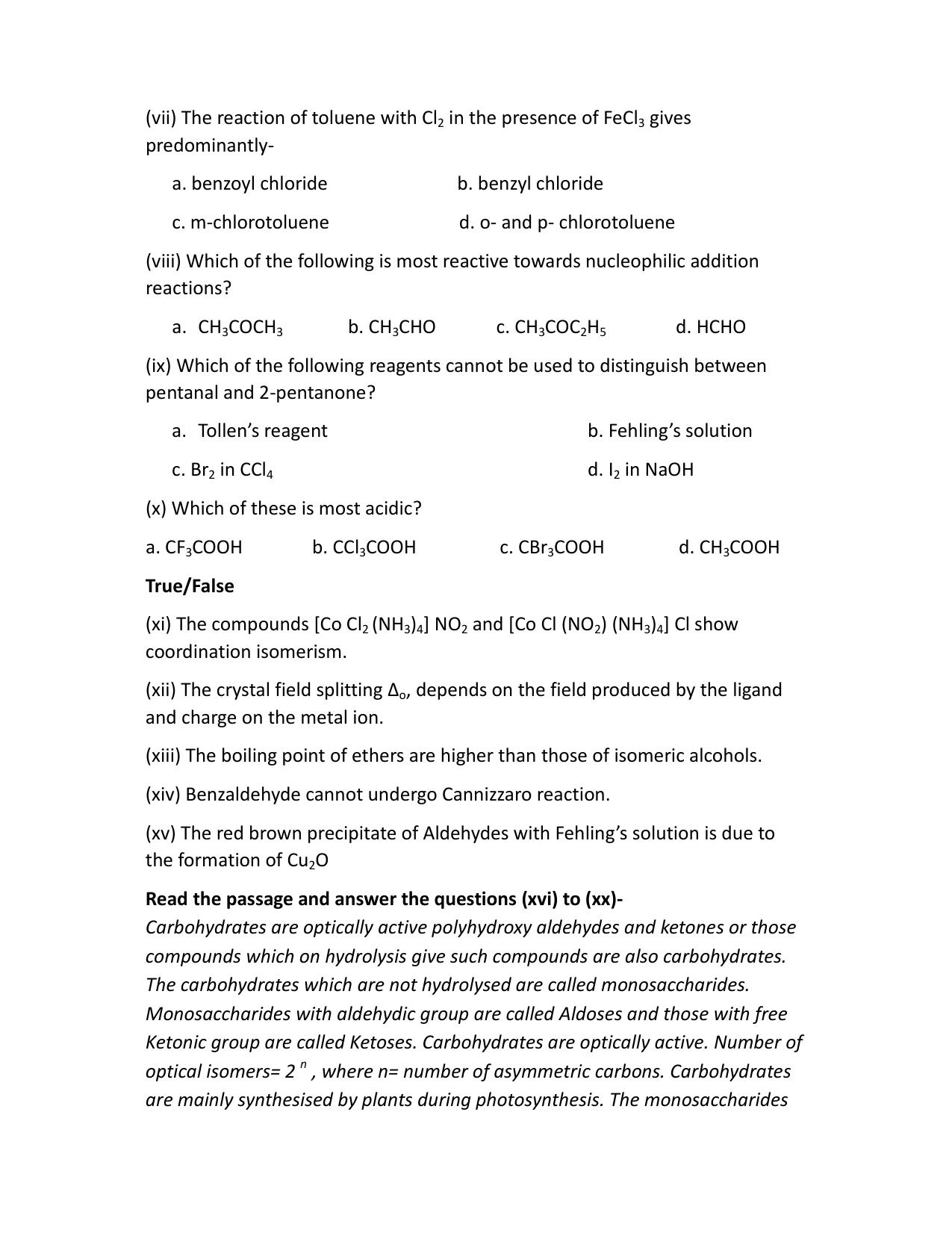 PSEB 12th Chemistry Model Paper 2025 - Page 2