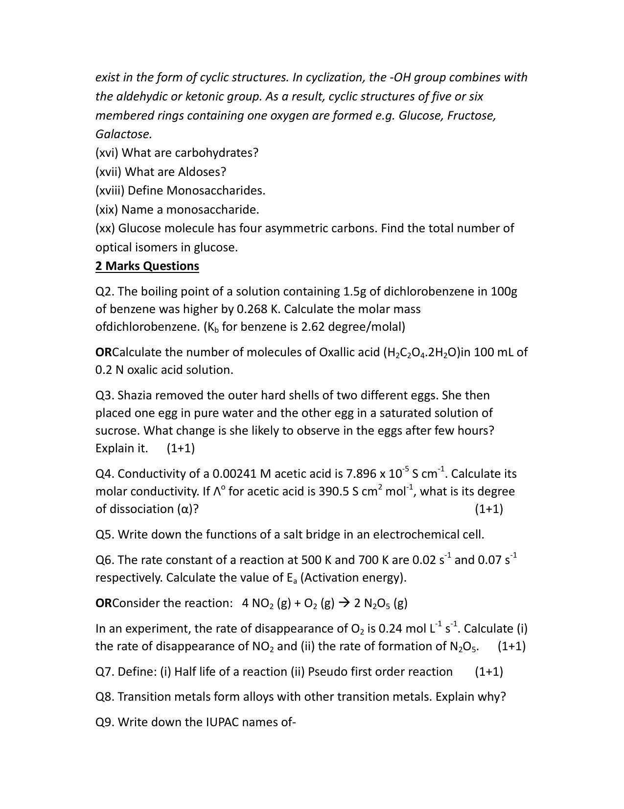 PSEB 12th Chemistry Model Paper 2025 - Page 3