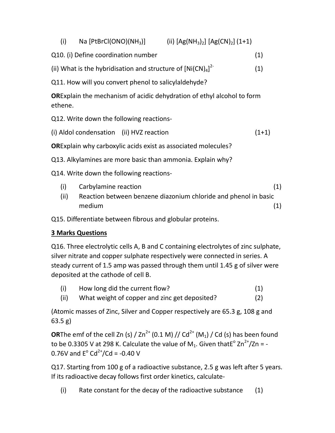 PSEB 12th Chemistry Model Paper 2025 - Page 4