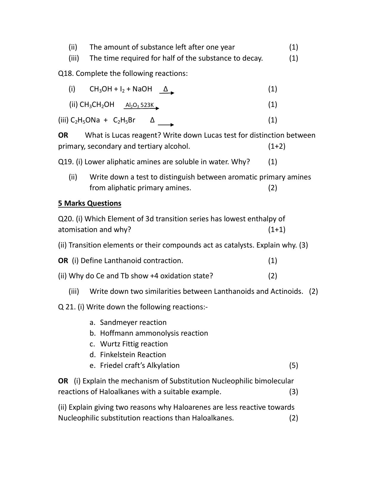 PSEB 12th Chemistry Model Paper 2025 - Page 5