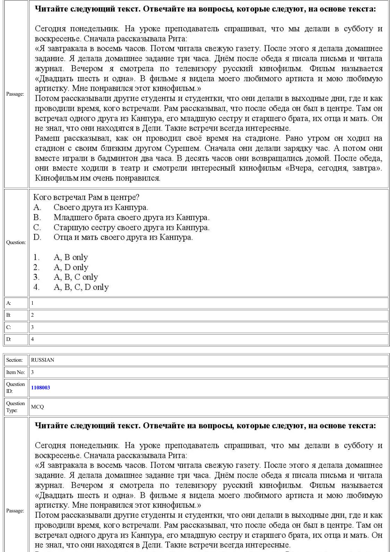 CUET 2022 Question Paper of Russian - Page 2