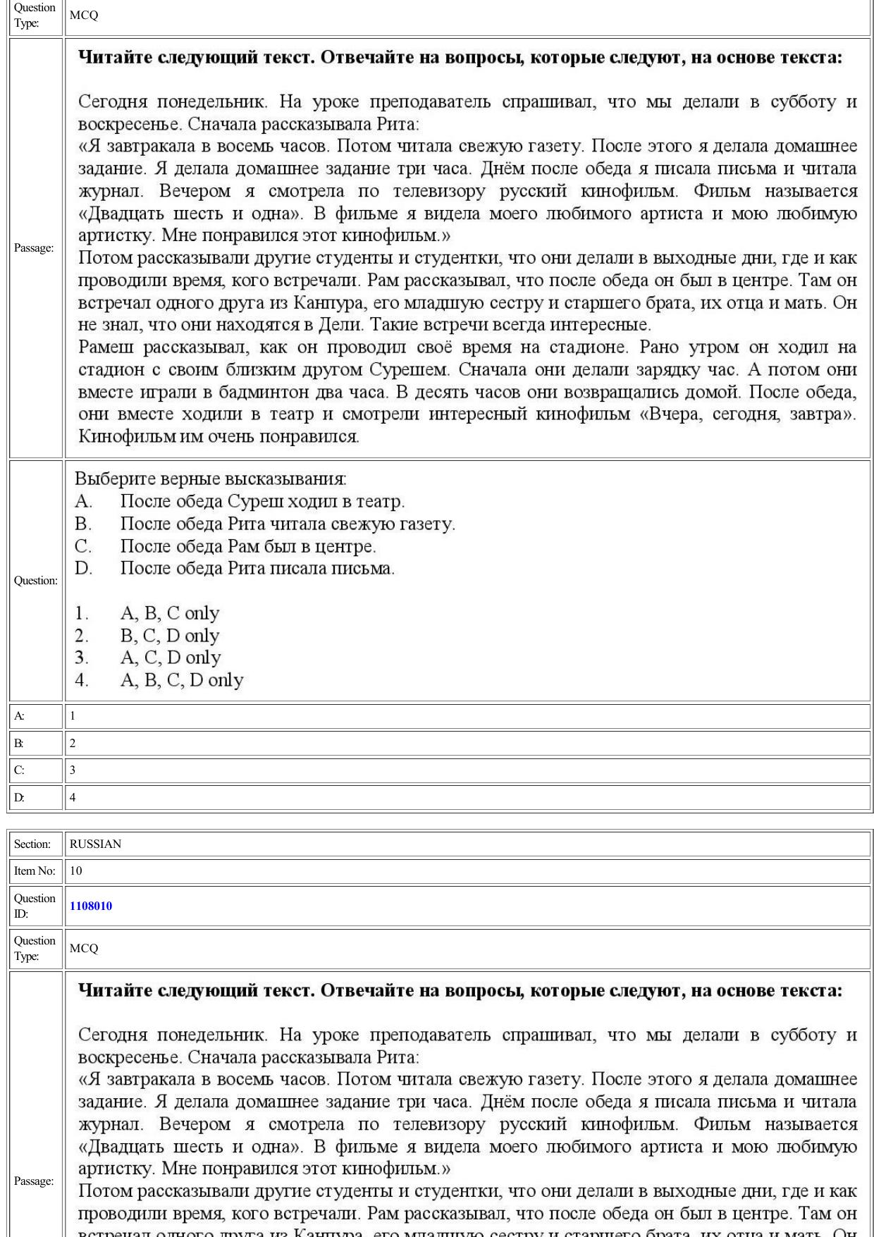 CUET 2022 Question Paper of Russian - Page 7