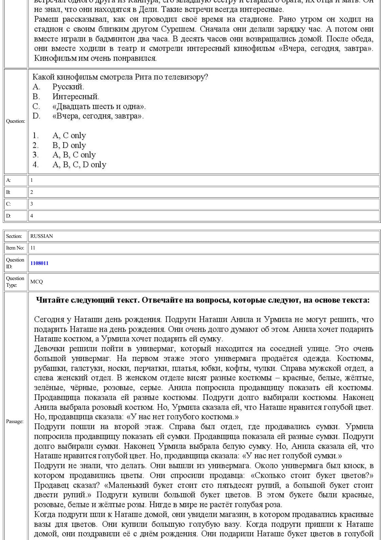 CUET 2022 Question Paper of Russian - Page 8