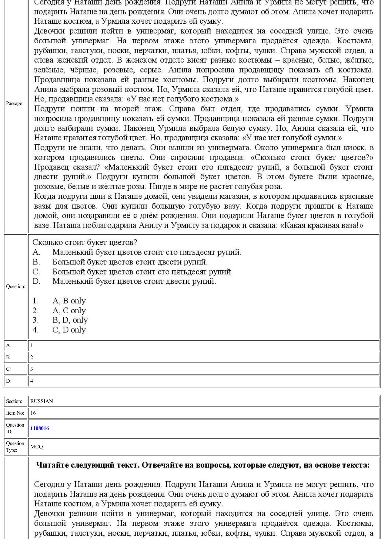 CUET 2022 Question Paper of Russian - Page 12