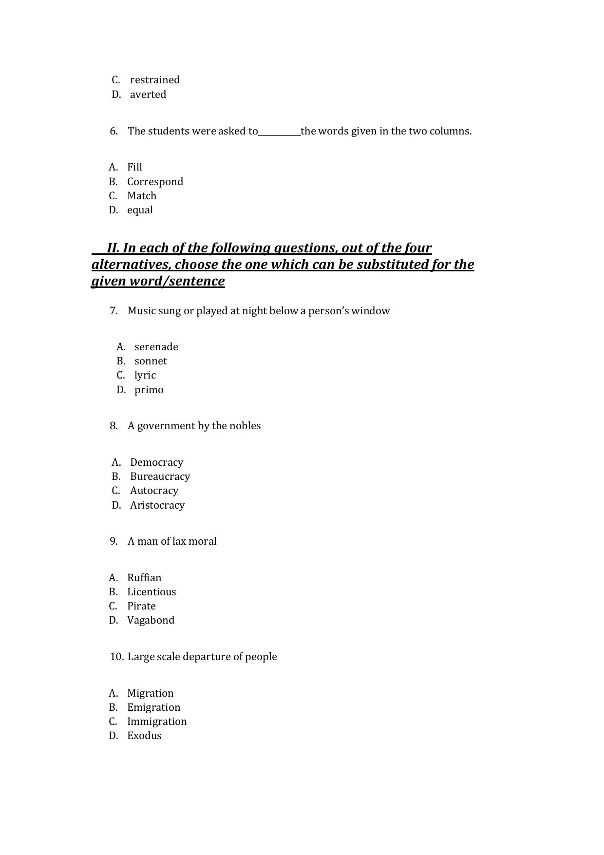 UG - English - IMU CET Model Question Papers - CET (Set-II) - Page 2