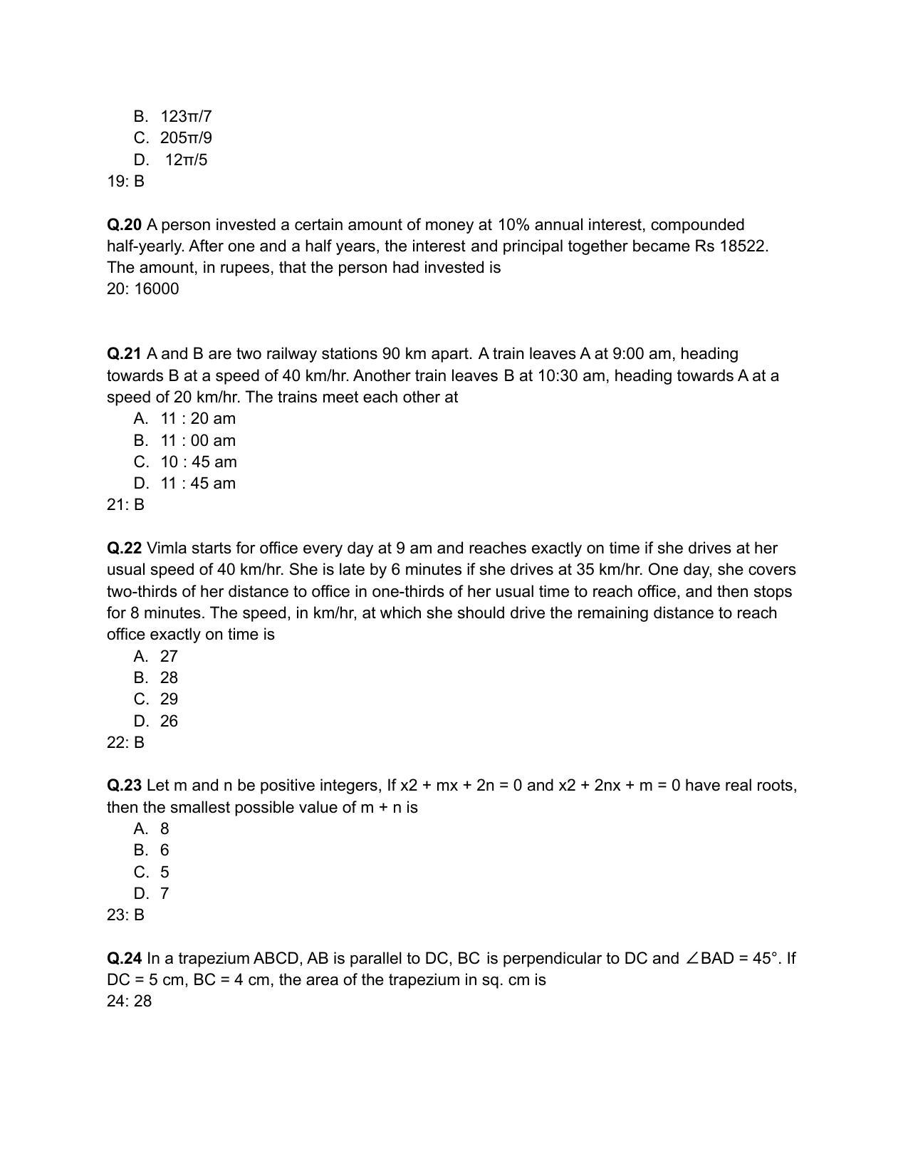 CAT 2020 CAT QA Slot 3 Question Paper - Page 4