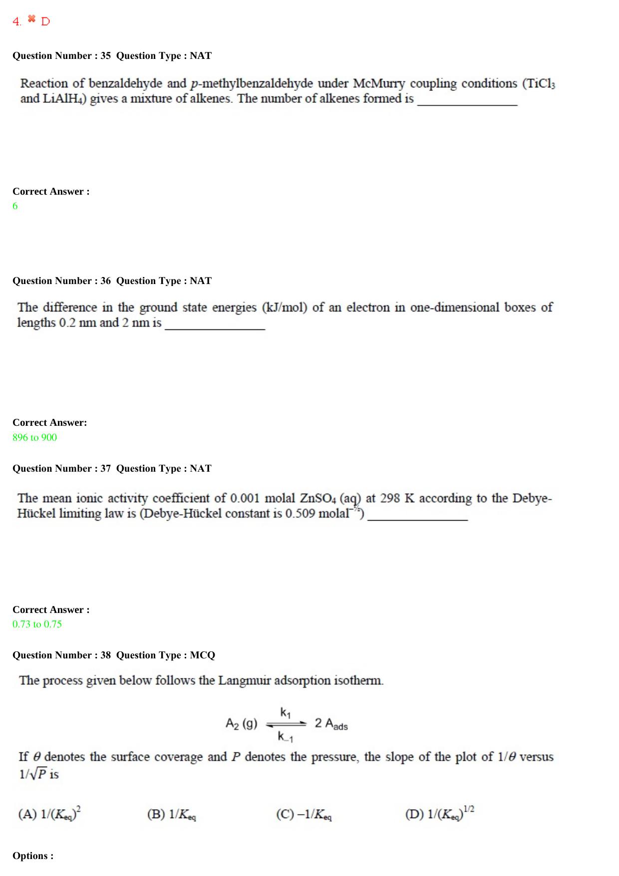 GATE 2015 Chemistry (CY) Question Paper with Answer Key - Page 13