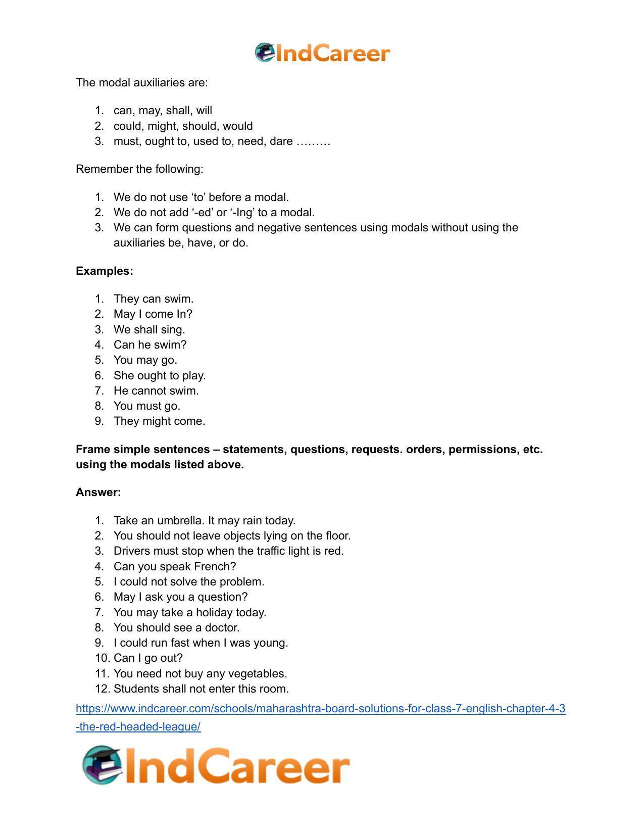 Maharashtra Board Solutions for Class 7- English: Chapter 4.3- The Red-Headed League - Page 8