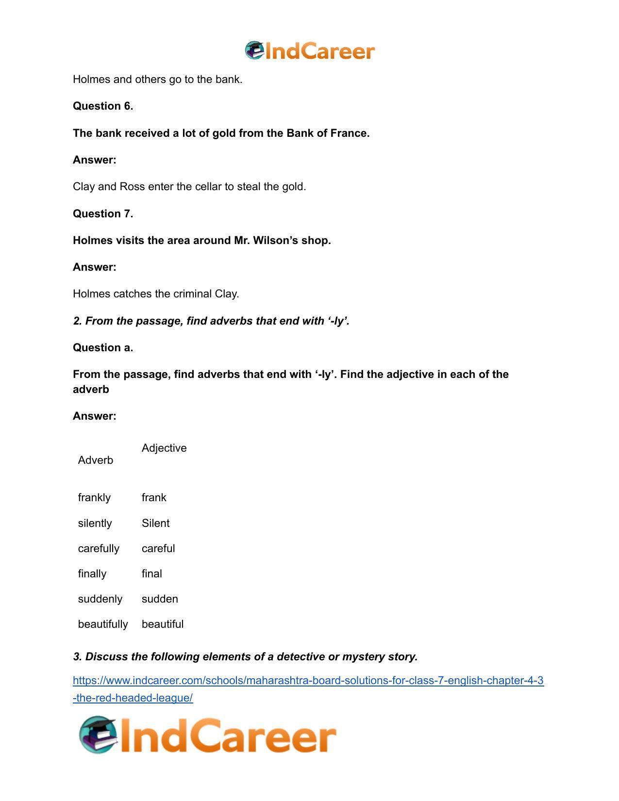 Maharashtra Board Solutions for Class 7- English: Chapter 4.3- The Red-Headed League - Page 10