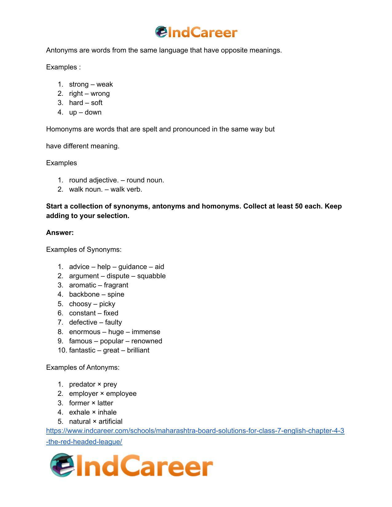 Maharashtra Board Solutions for Class 7- English: Chapter 4.3- The Red-Headed League - Page 14