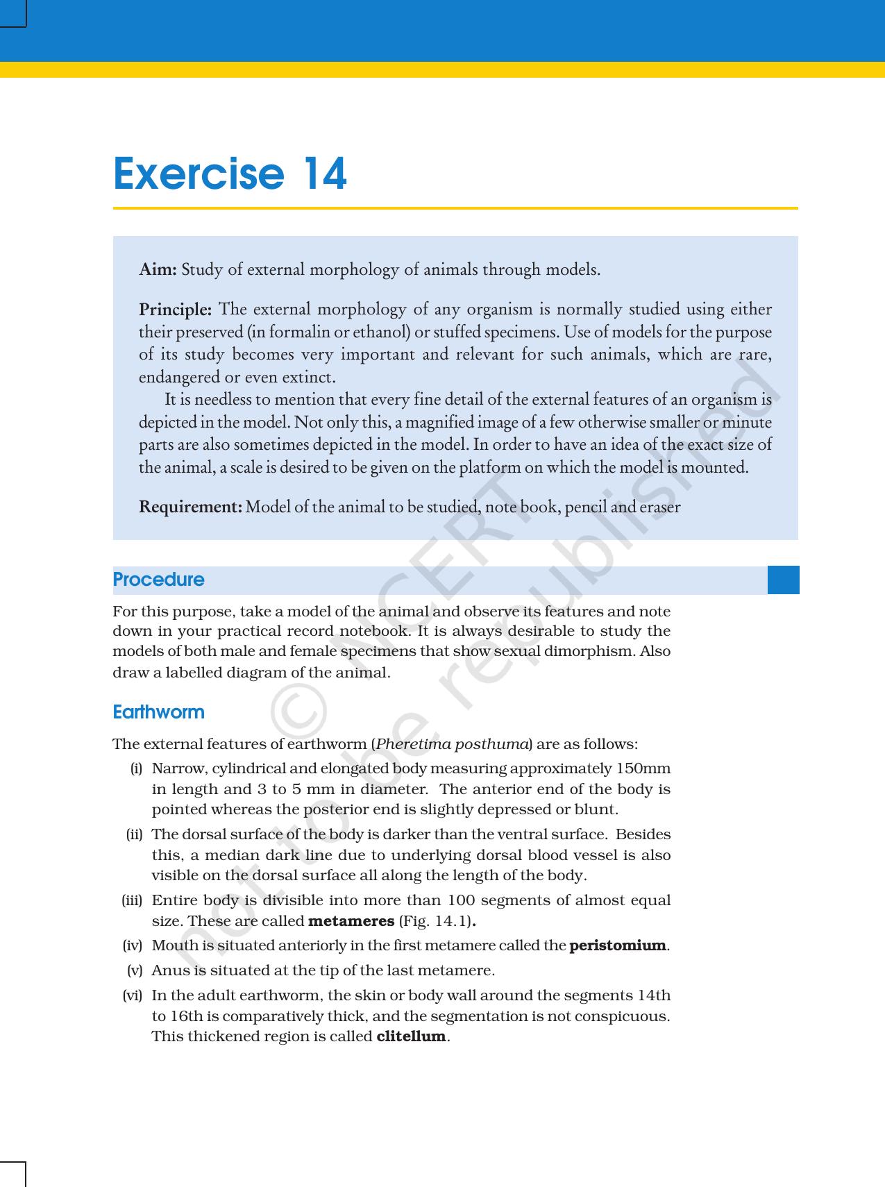 NCERT Laboratory Manuals for Class XI Biology - Exercise 14 - Page 1