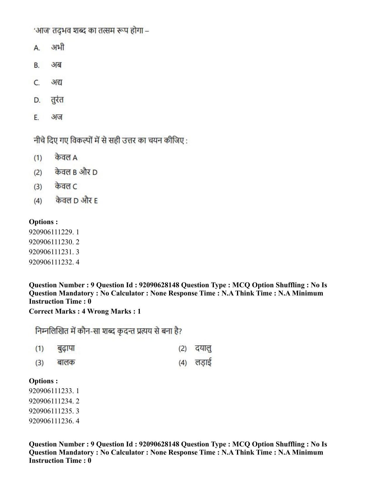 CUET PG 2023: HUQP24 – Theatre (Hin) - Shift 3 (26-06-2023) Question Paper - Page 14