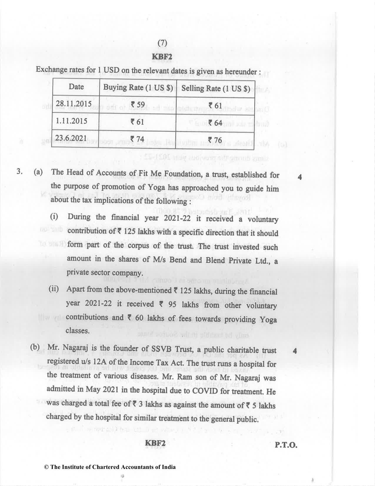 CA Final Nov 2022 Question Paper - Paper 7 – Direct Tax Laws and International Taxation - Page 7