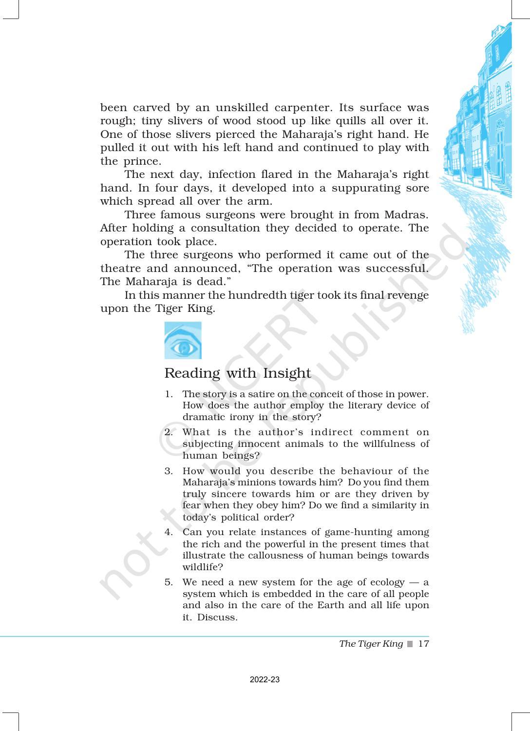 NCERT Book for Class 12 English Chapter 2 The Tiger King - Page 10