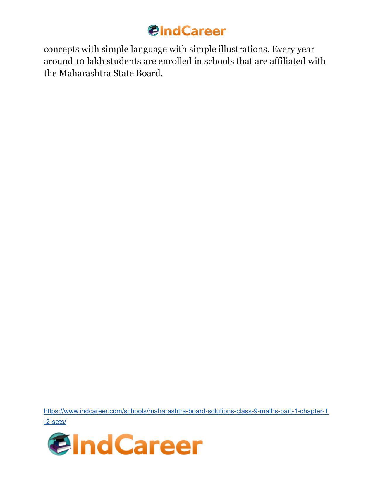 Maharashtra Board Solutions Class 9-Maths (Part 1): Chapter 1.2- Sets - Page 10