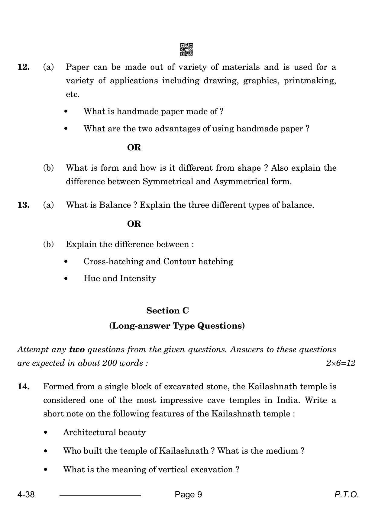 CBSE Class 10 Painting 2024 Question Paper - Page 9