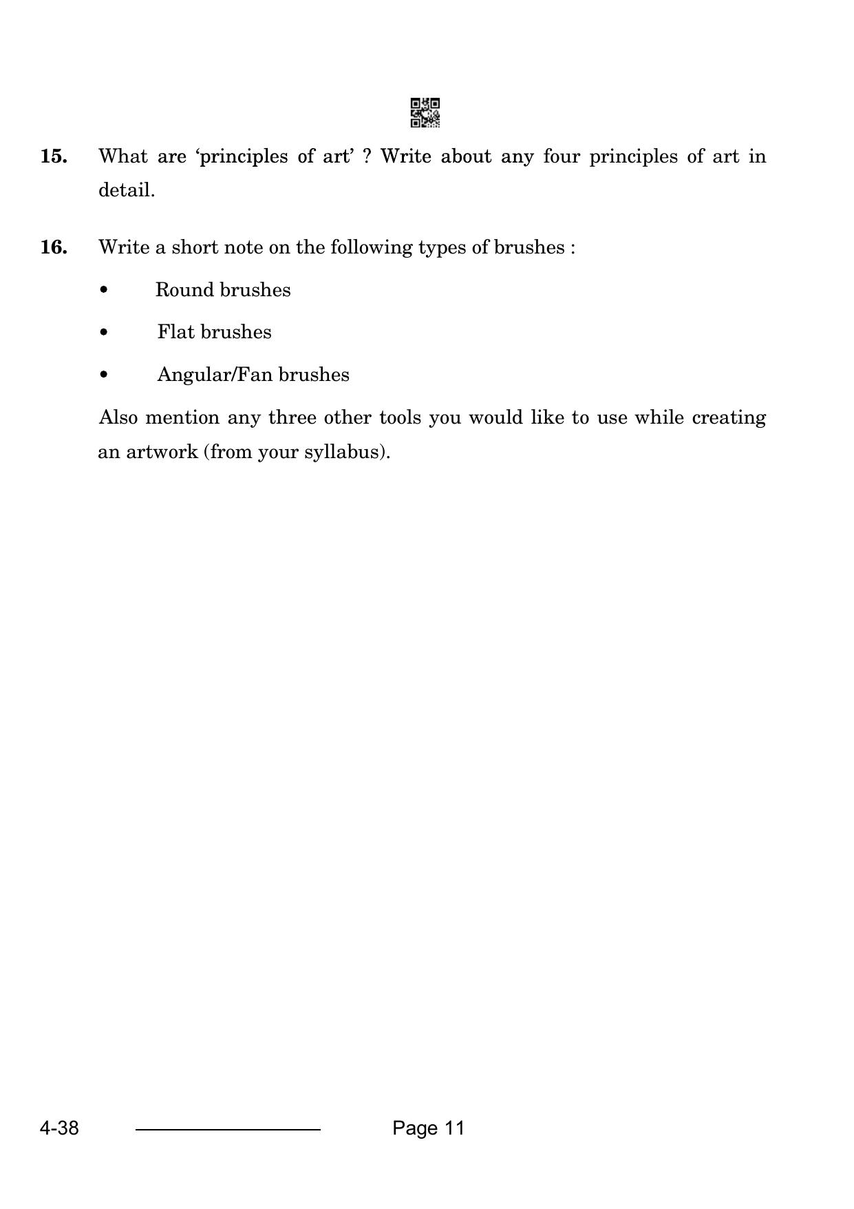 CBSE Class 10 Painting 2024 Question Paper - Page 11