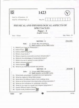 AP Intermediate 2nd Year Vocational Question Paper September-2021 - Physical&Physiological_Aspects_of_Spectacles-I