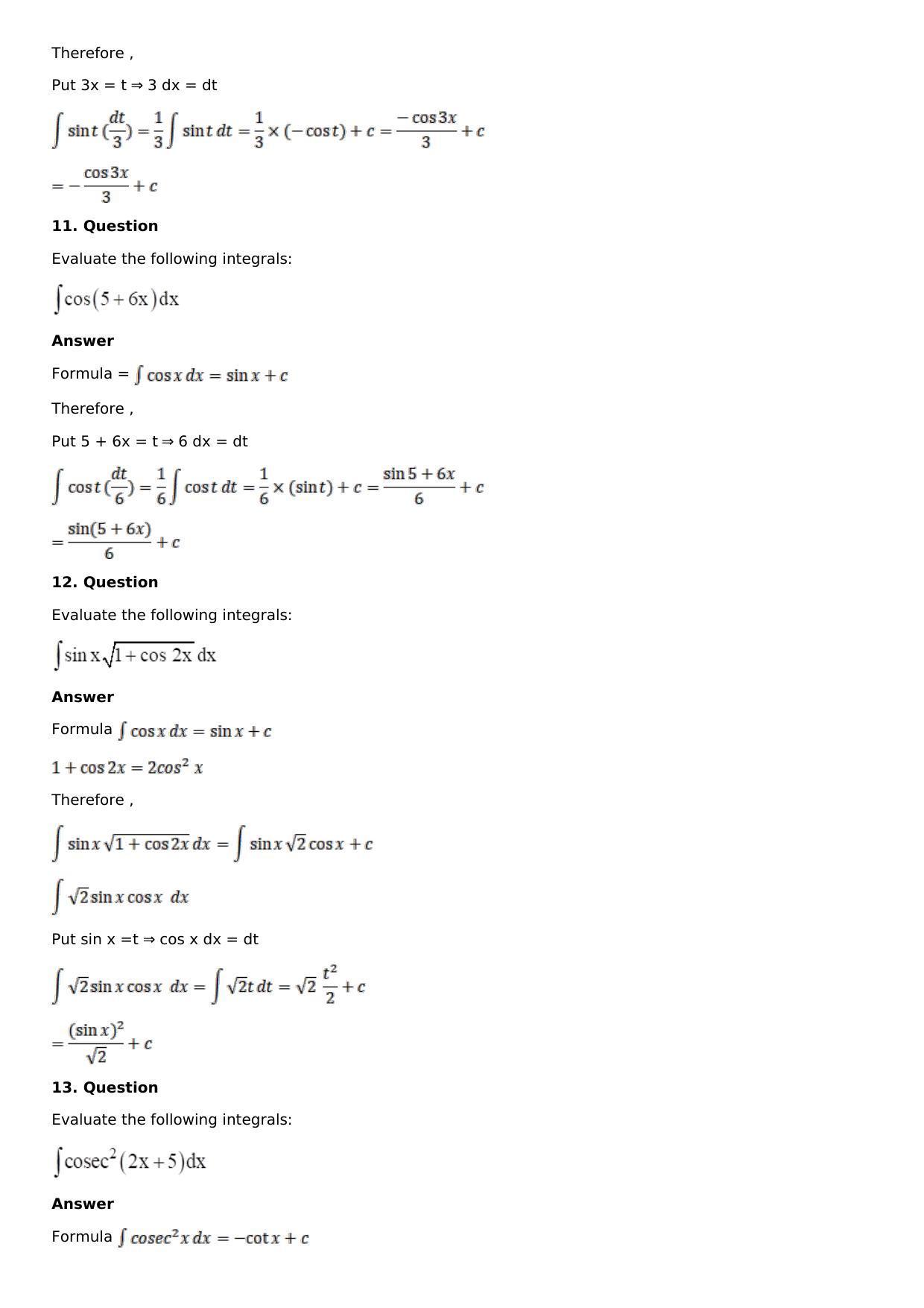Chapter 13: Method of Integration Solutions: RS Aggarwal Class 12 Solutions  - Page 4