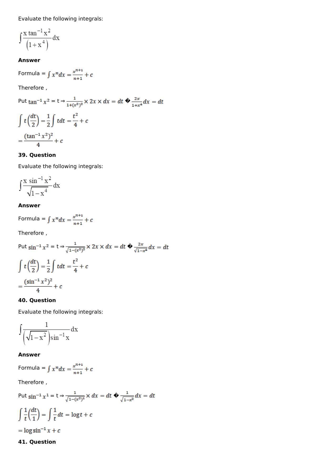 Chapter 13: Method of Integration Solutions: RS Aggarwal Class 12 Solutions  - Page 13