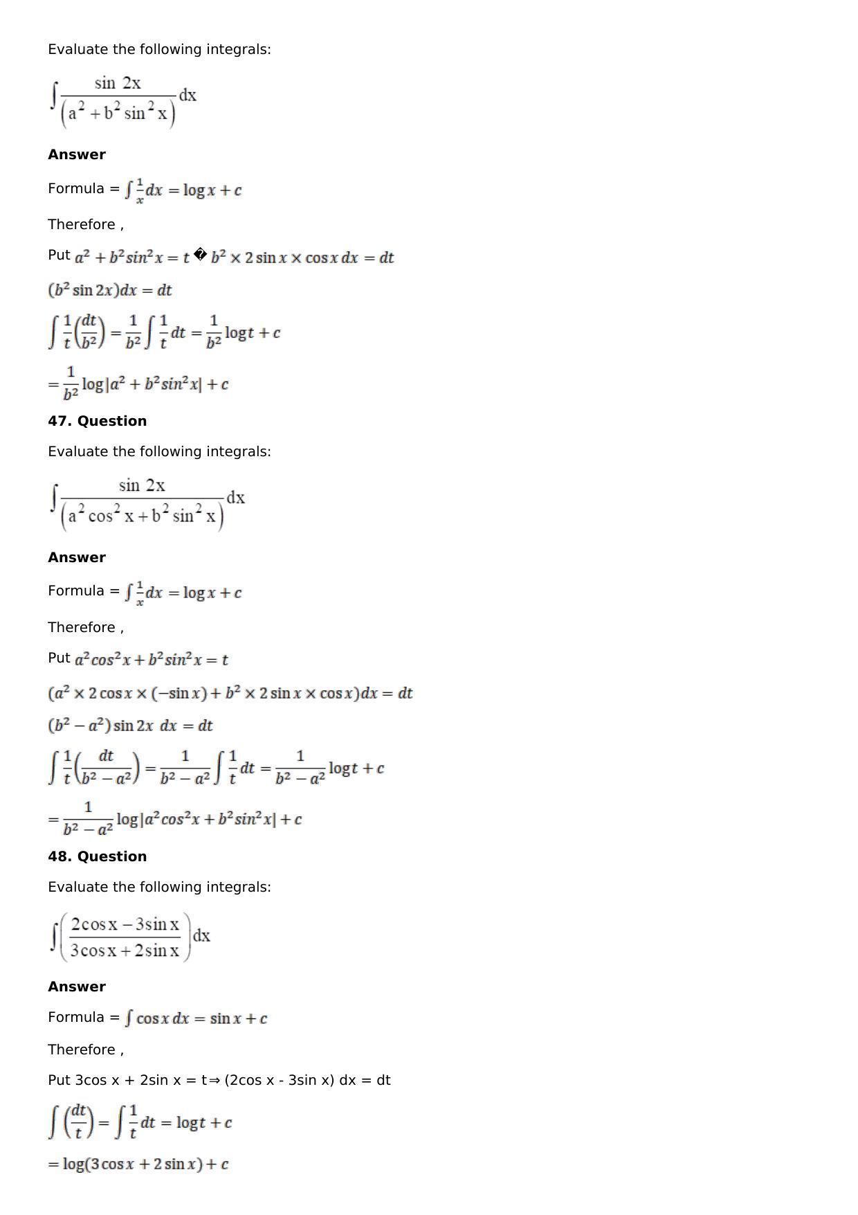 Chapter 13: Method of Integration Solutions: RS Aggarwal Class 12 Solutions  - Page 16