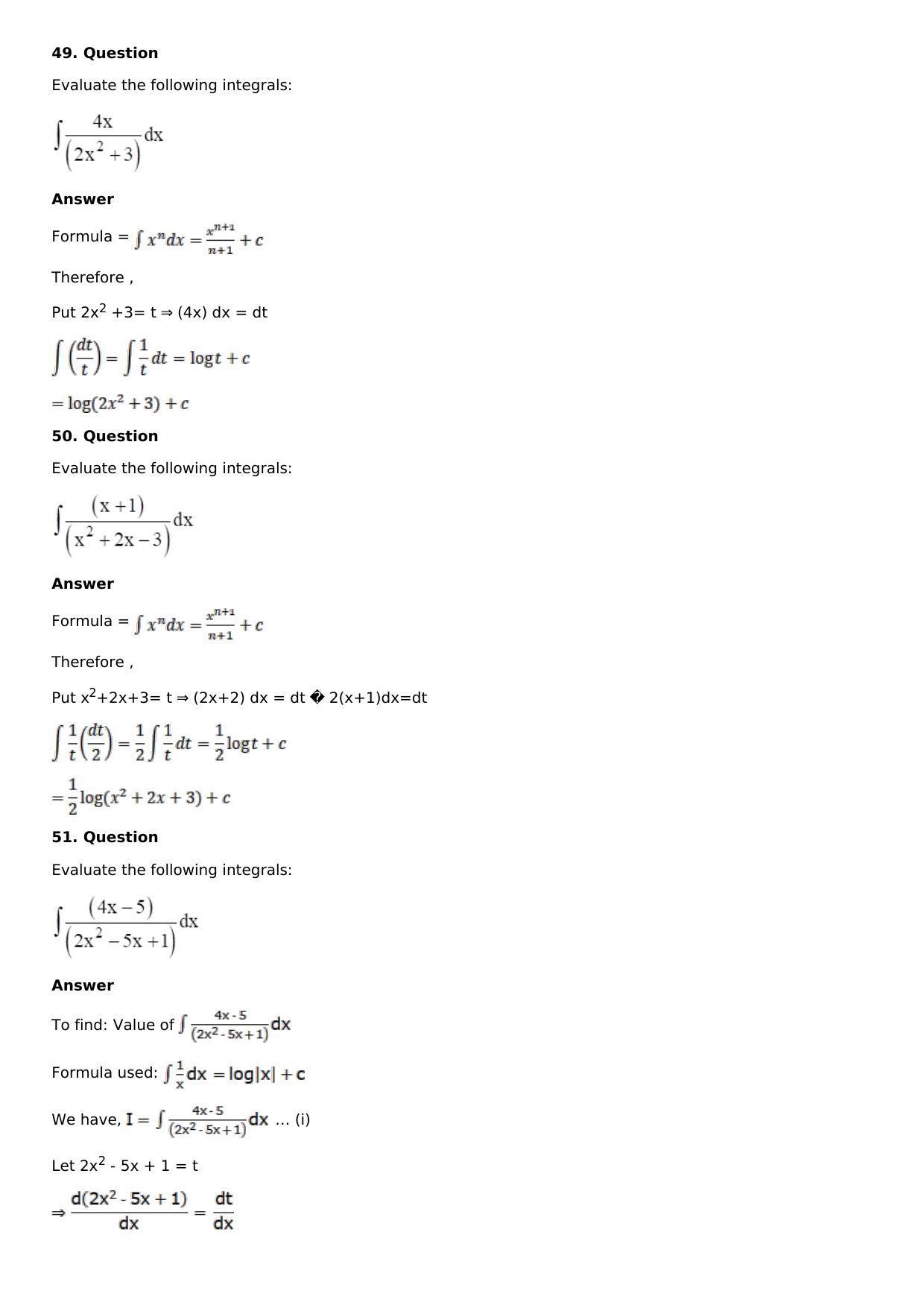 Chapter 13: Method of Integration Solutions: RS Aggarwal Class 12 Solutions  - Page 17