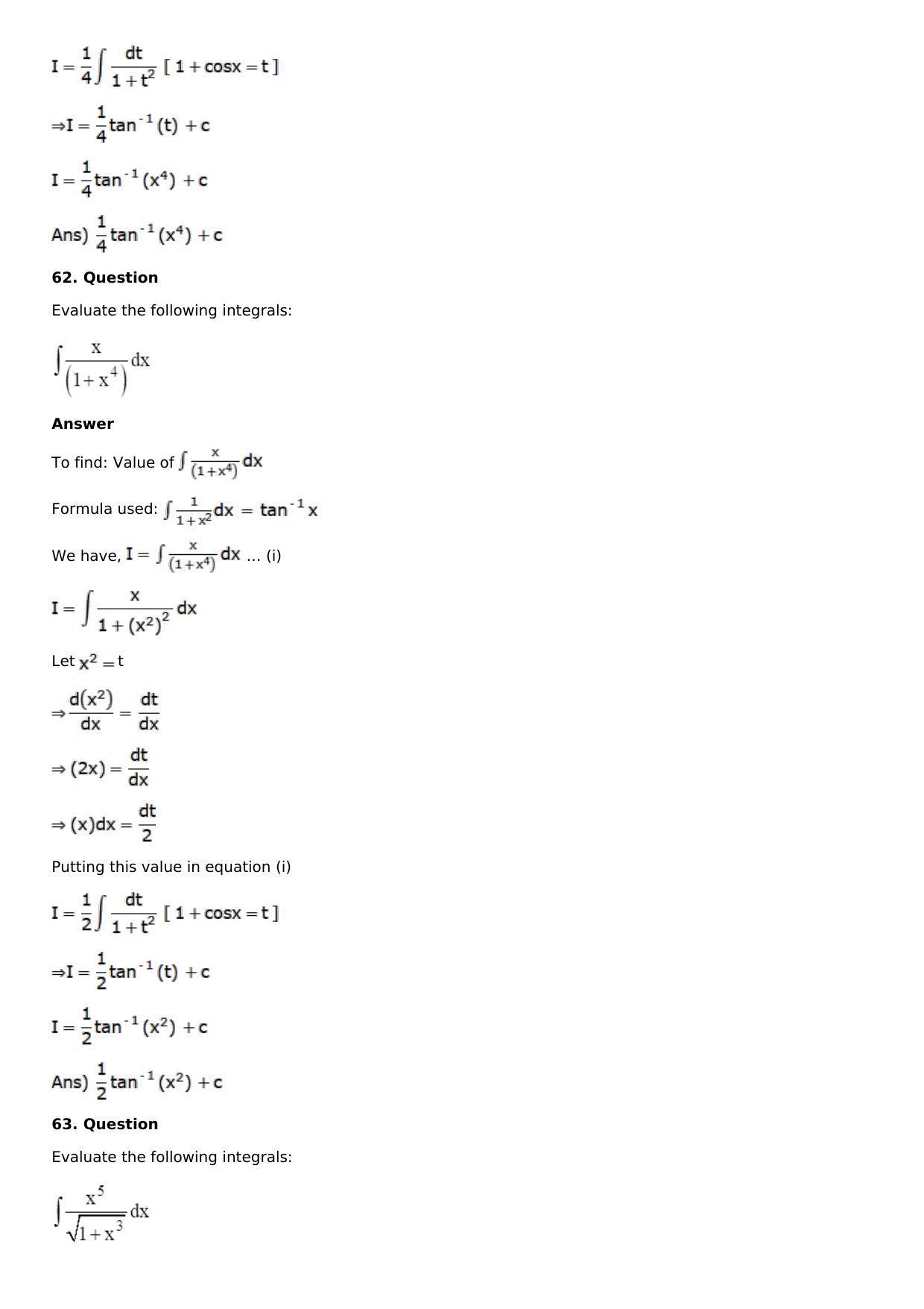 Chapter 13: Method of Integration Solutions: RS Aggarwal Class 12 Solutions  - Page 25