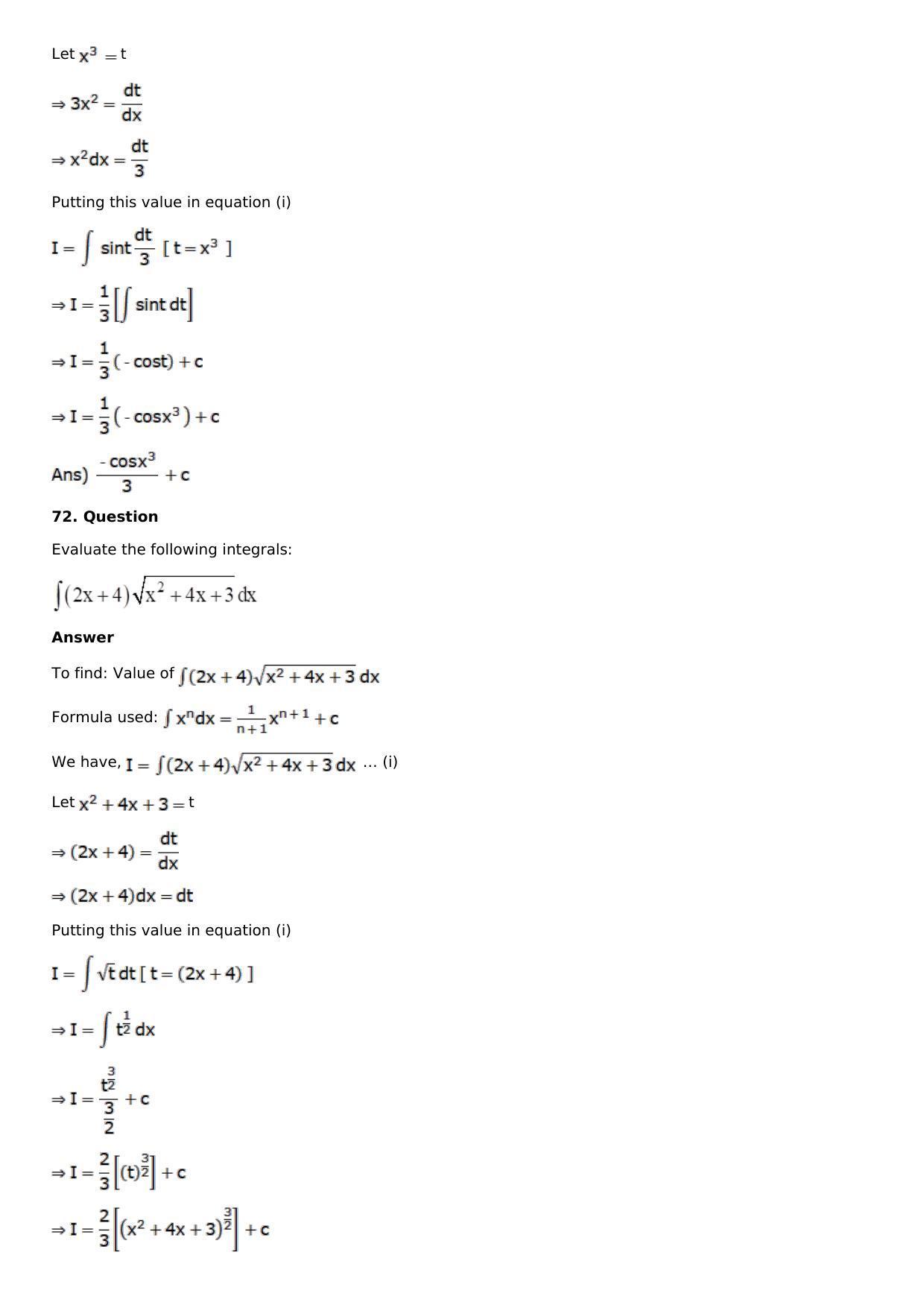 Chapter 13: Method of Integration Solutions: RS Aggarwal Class 12 Solutions  - Page 32