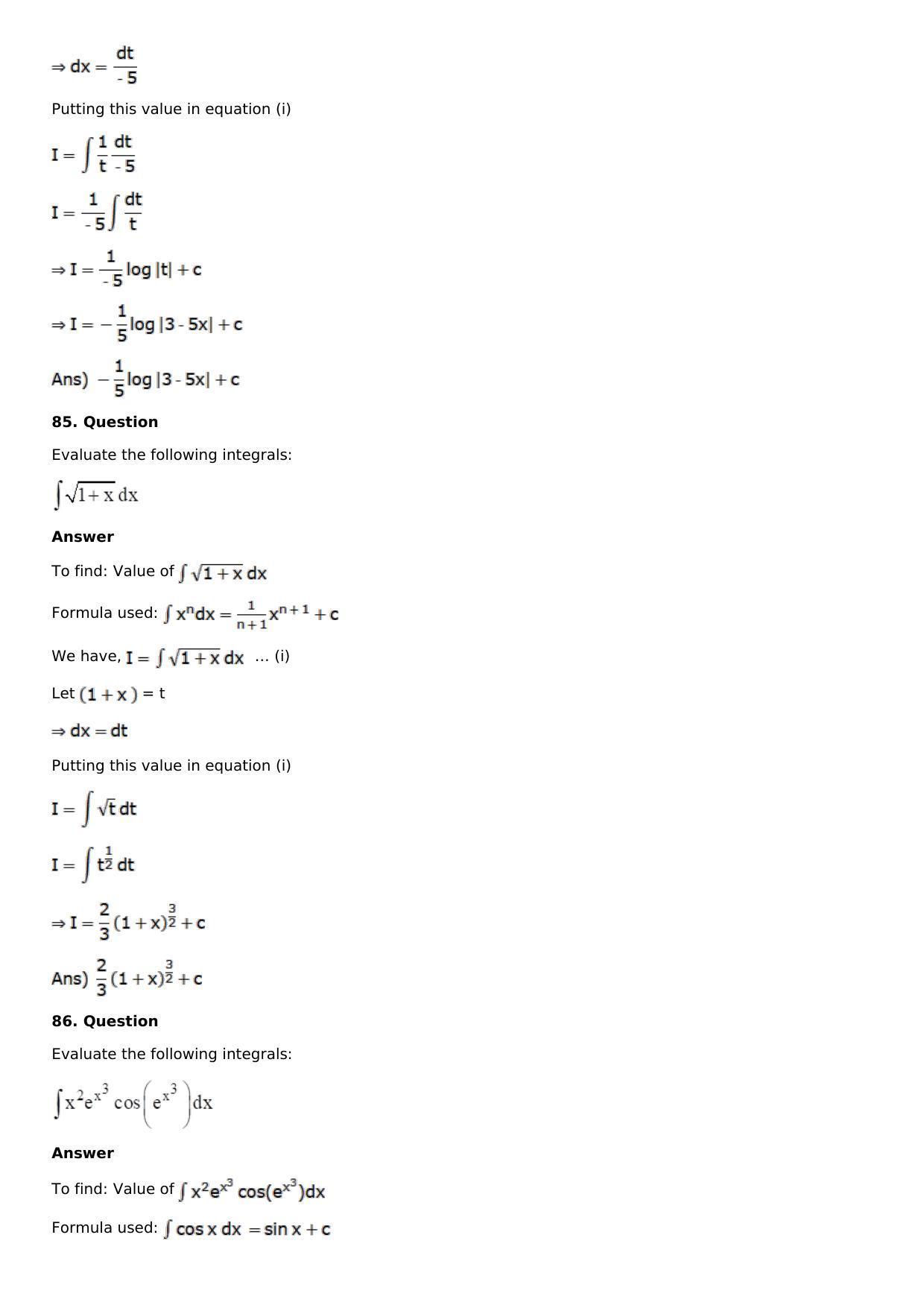 Chapter 13: Method of Integration Solutions: RS Aggarwal Class 12 Solutions  - Page 41