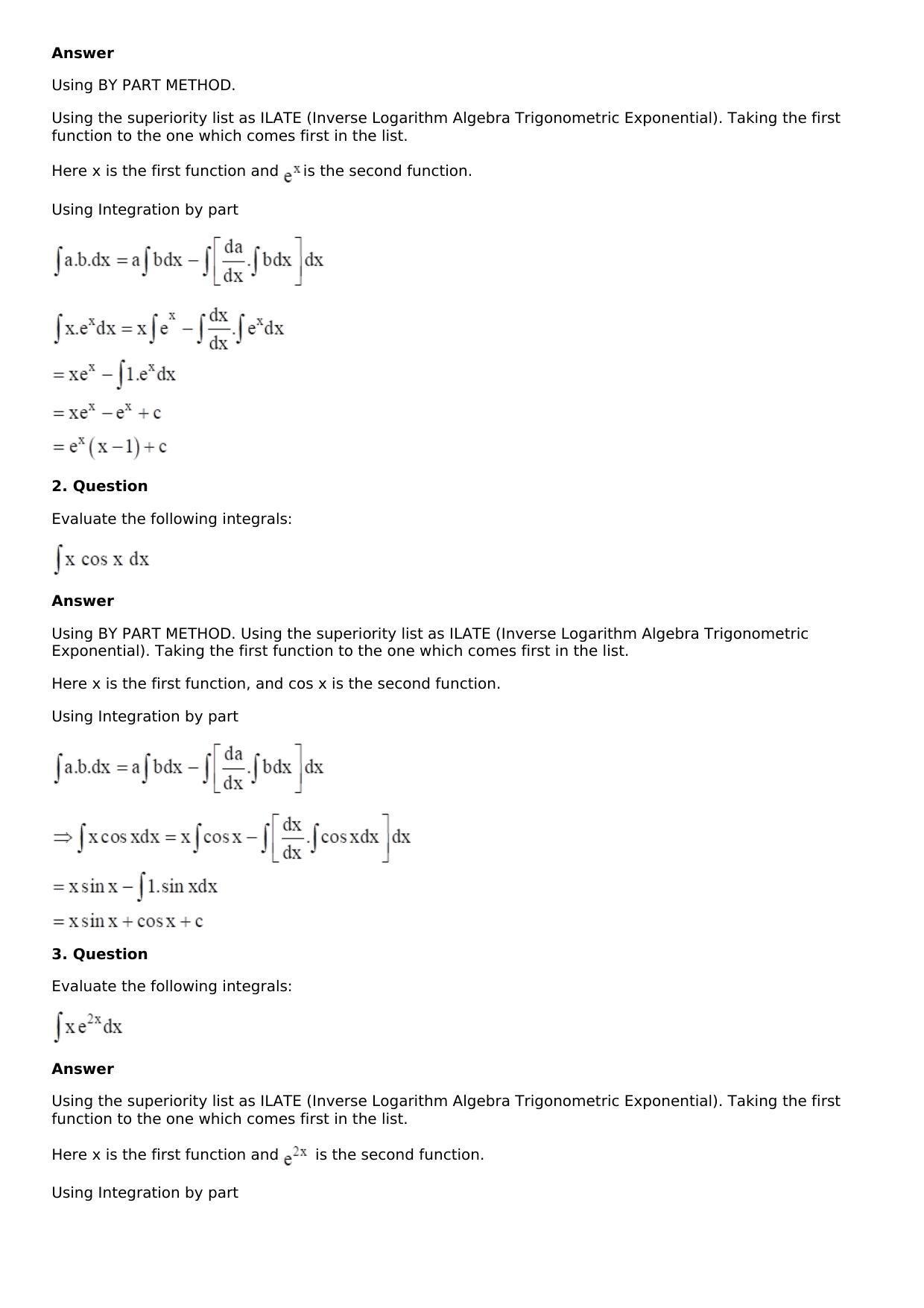 Chapter 13: Method of Integration Solutions: RS Aggarwal Class 12 Solutions  - Page 136