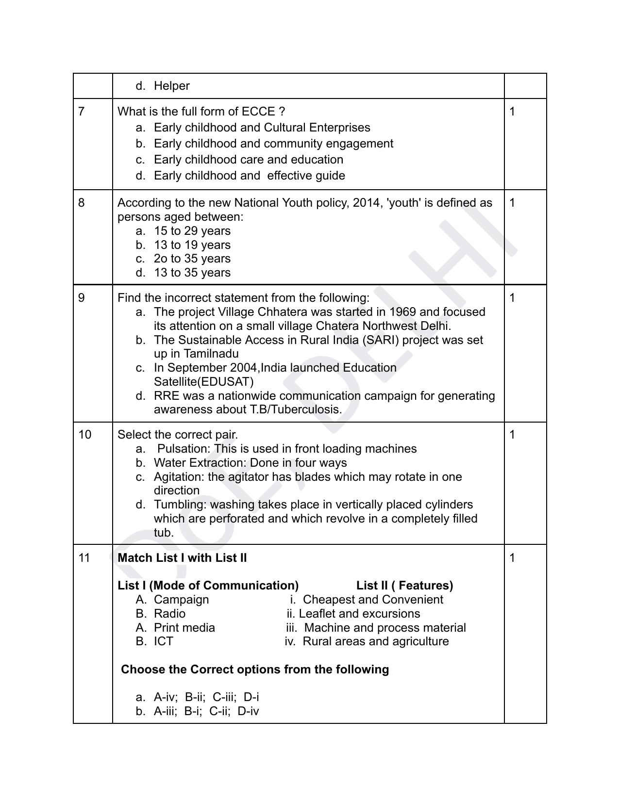 Edudel Class 12 Home Science (English) Practice Papers-1 (2023-24) - Page 3