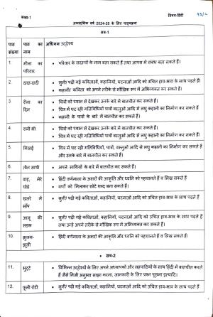 Edudel Class 1 Hindi Syllabus 2025
