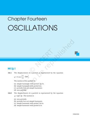 NCERT Exemplar Book for Class 11 Physics: Chapter 13 Oscillations