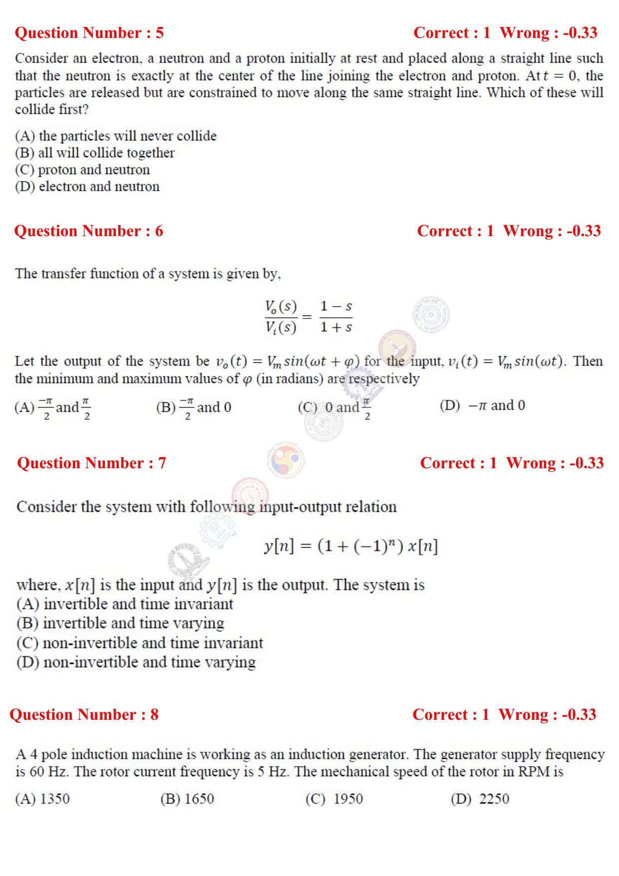 GATE 2017 Electrical Engineering (EE) Question Paper with Answer Key - Page 4
