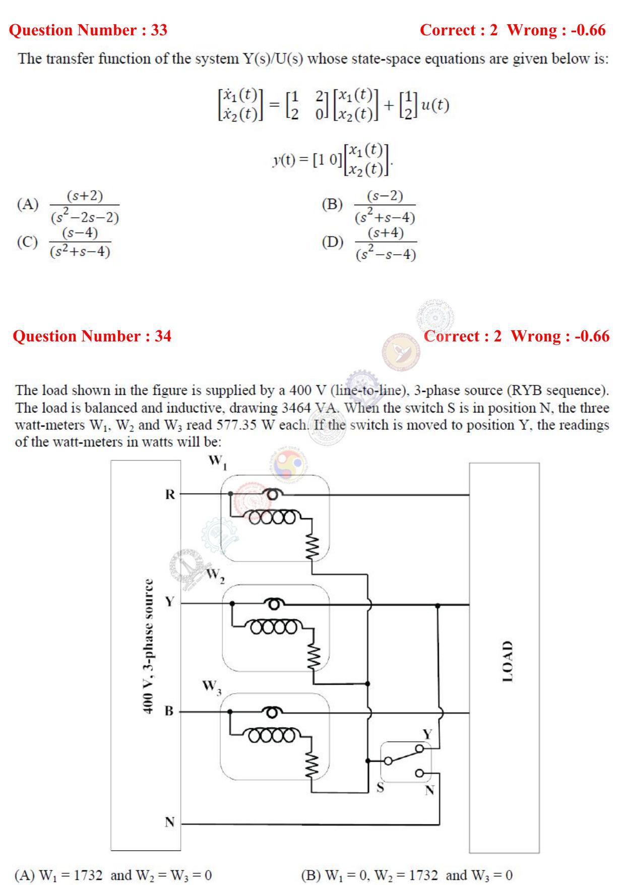 GATE 2017 Electrical Engineering (EE) Question Paper with Answer Key - Page 14