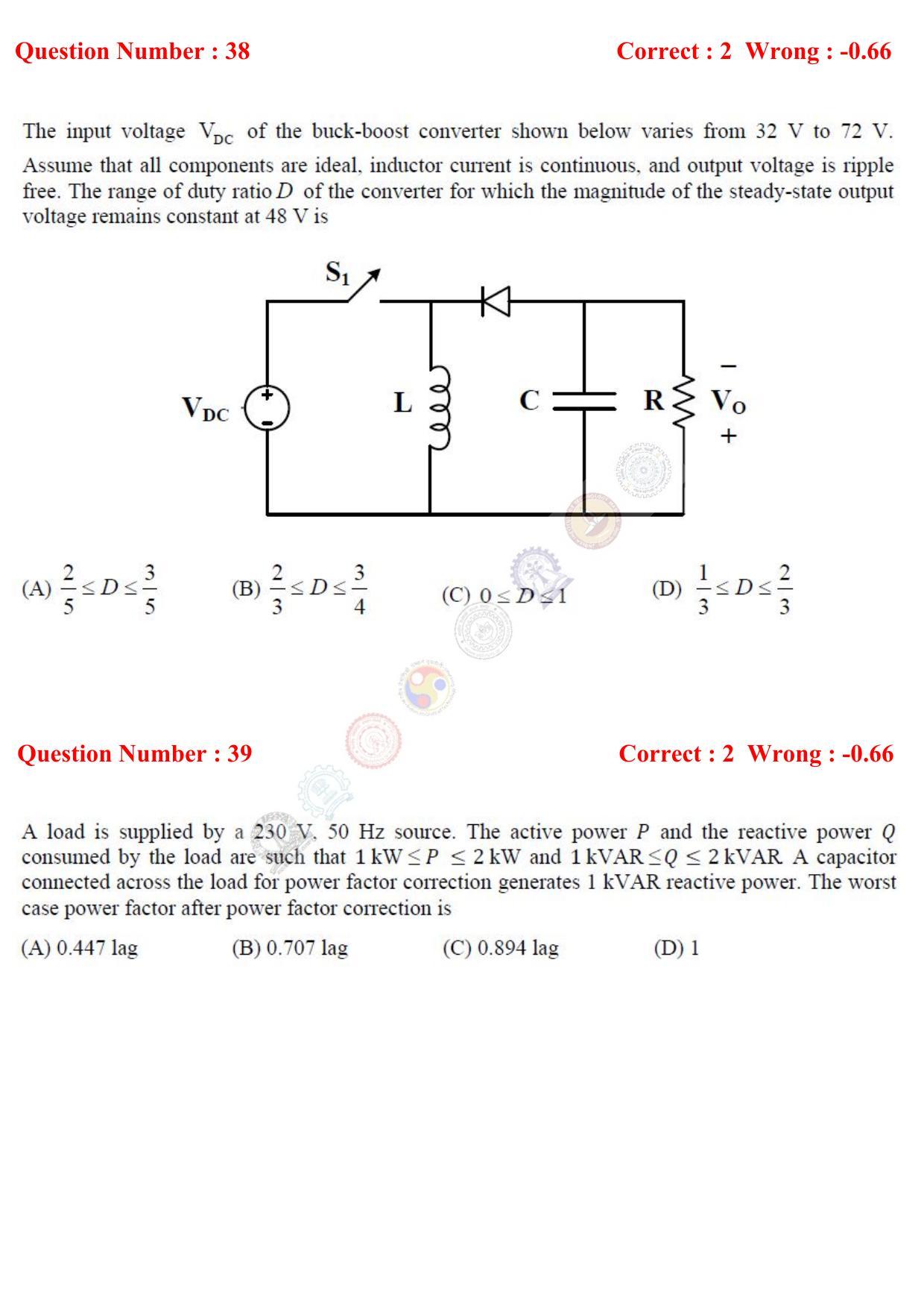 GATE 2017 Electrical Engineering (EE) Question Paper with Answer Key - Page 17