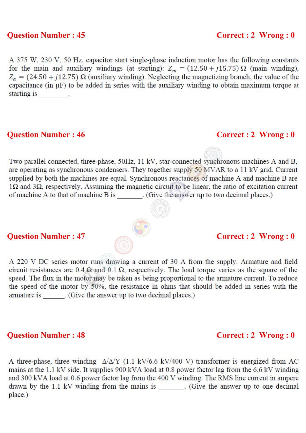 GATE 2017 Electrical Engineering (EE) Question Paper with Answer Key - Page 20