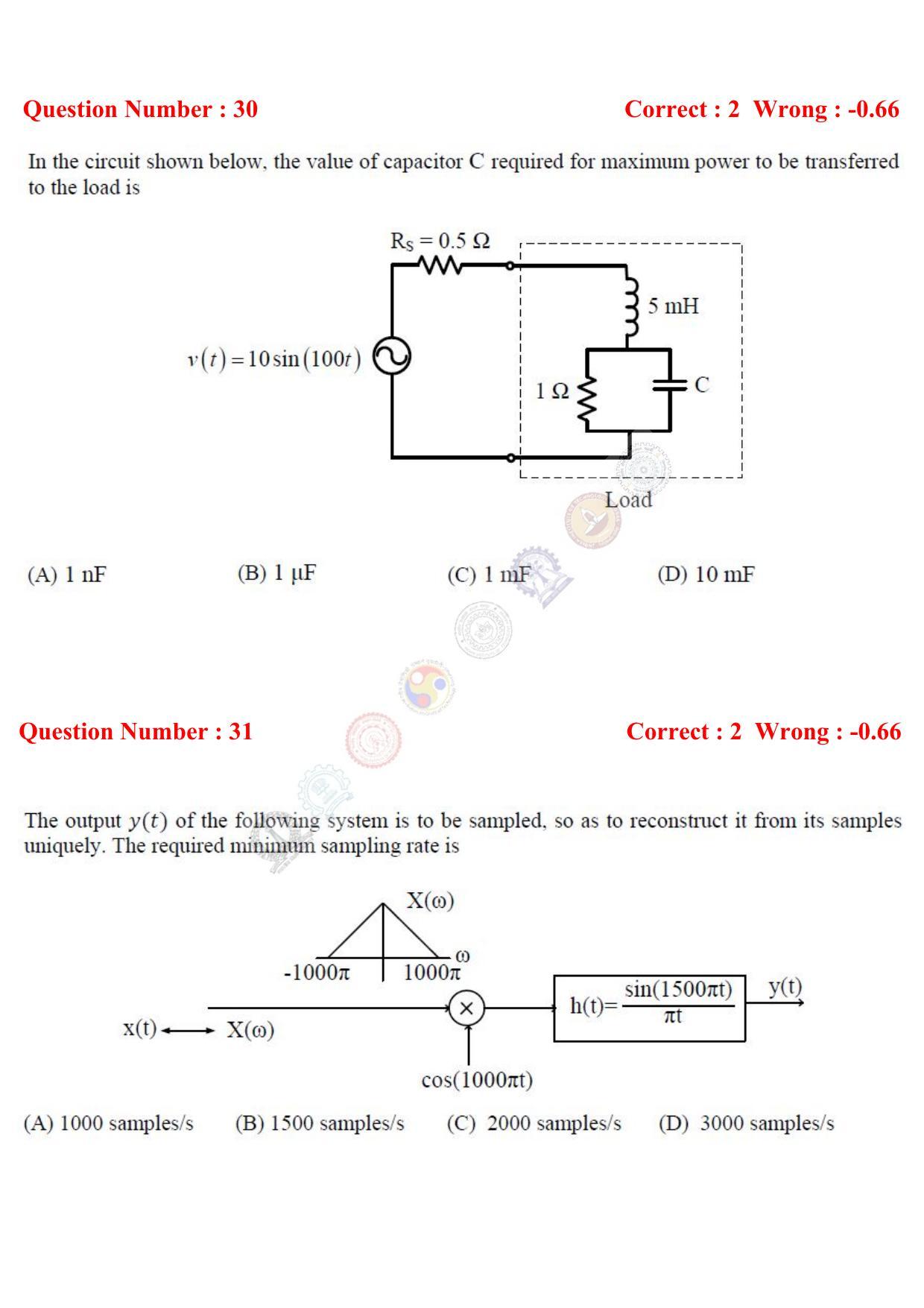 GATE 2017 Electrical Engineering (EE) Question Paper with Answer Key - Page 41