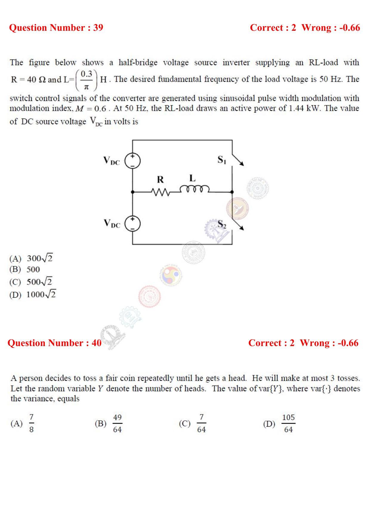 GATE 2017 Electrical Engineering (EE) Question Paper with Answer Key - Page 45