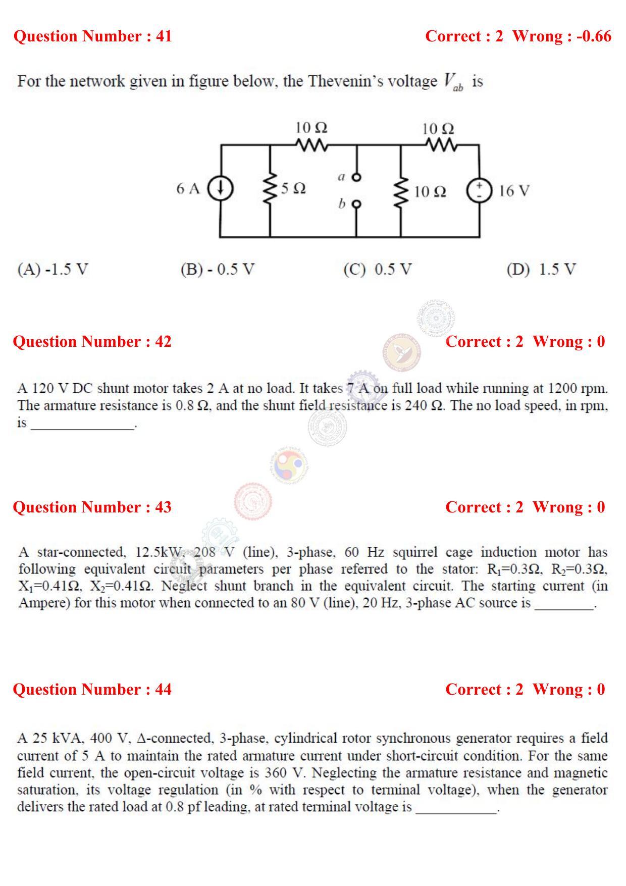 GATE 2017 Electrical Engineering (EE) Question Paper with Answer Key - Page 46