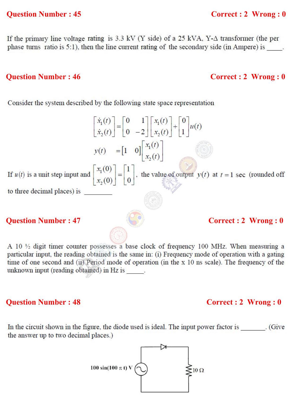 GATE 2017 Electrical Engineering (EE) Question Paper with Answer Key - Page 47